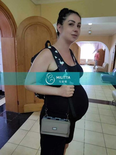 Y夫妇继续在乌克兰试管生二胎匹配的爱心妈妈到医院做37周+B超